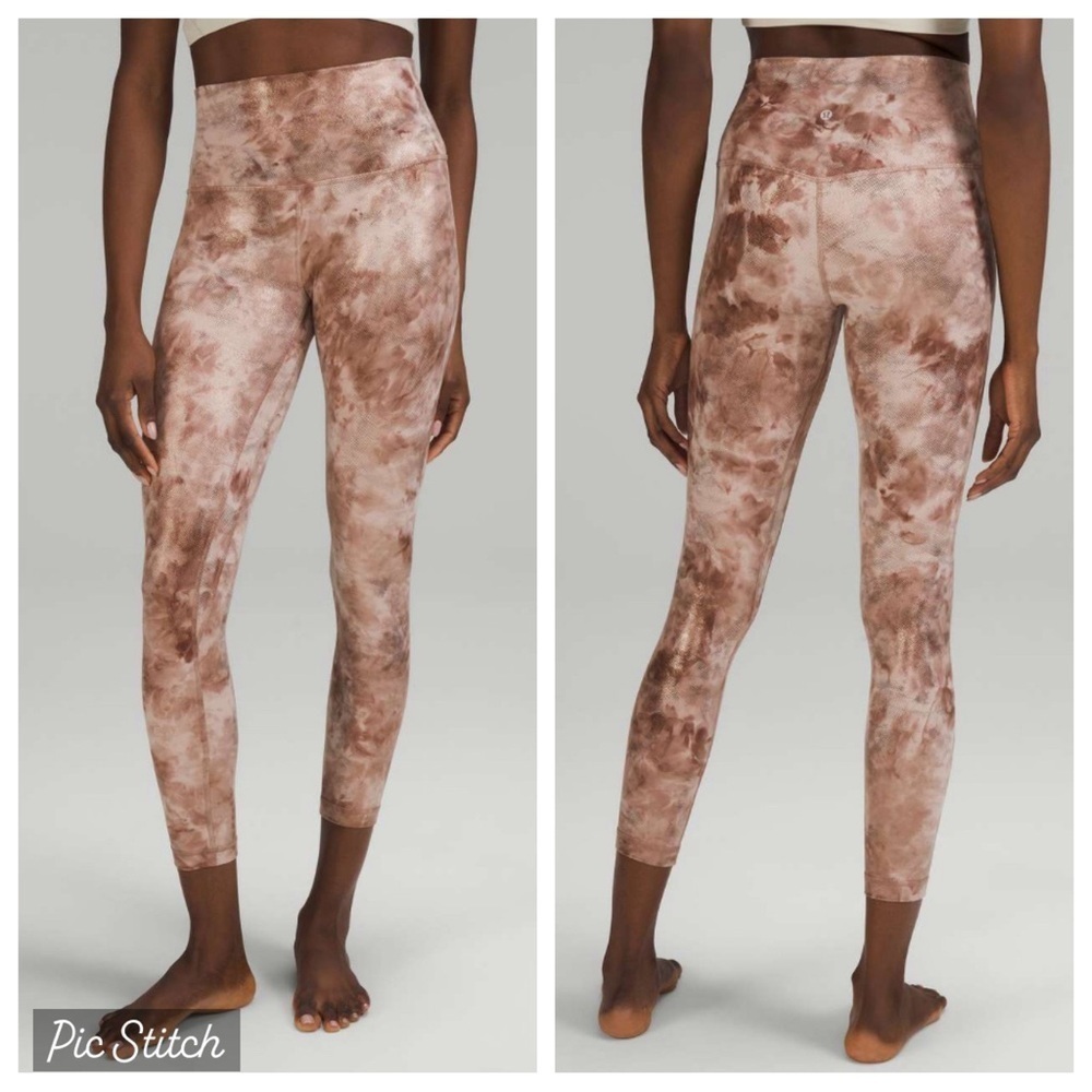 lululemon athletica Brown Tie-Dye Leggings